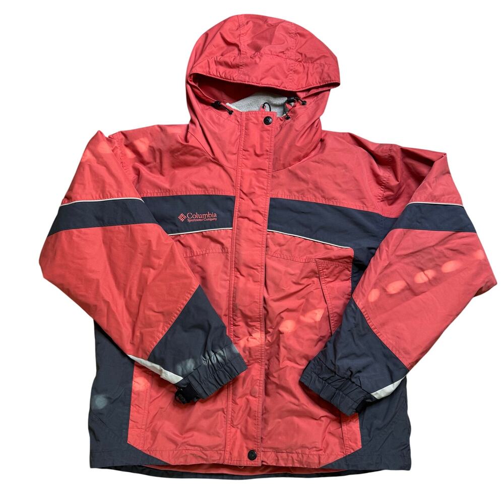 COLUMBIA SPORTSWEAR XL EXTRA LARGE RED ORANGE 3 in 1 SNOW JACKET CORE VINTAGE